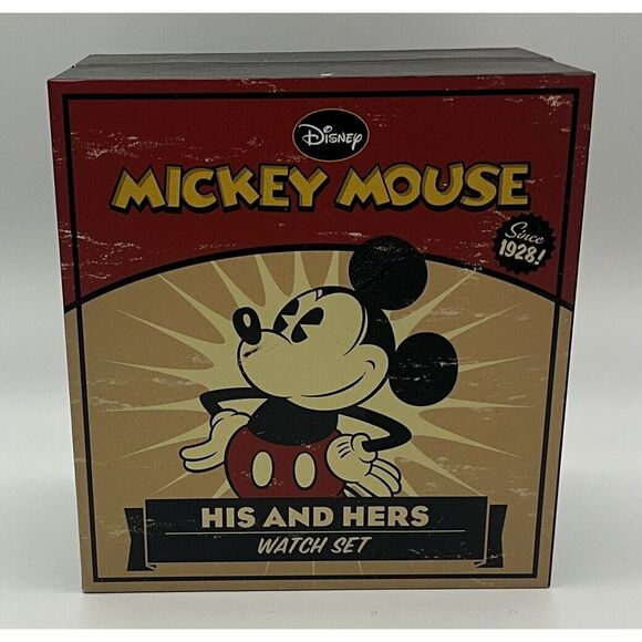 New - DISNEY MICKEY MOUSE HIS AND HERS WATCH SET‎ - Picture 1 of 6